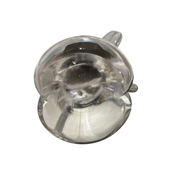 Art Glass HANDBLOWN Clear Glass Elephant Lucky Trunk up 5” Tall - Picture 5 of 5